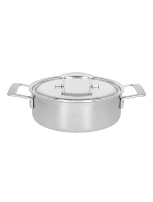 Demeyere Industry - niedriger Topf mit Deckel, Ø 24 cm, 2,2 L, 67324 / 1029676