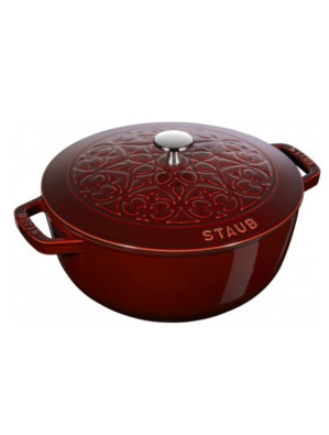 Staub - Cocotte / Bräter La Marmite mit Lilie-Dekor, Ø 24 cm, 40508-675 / 11212487