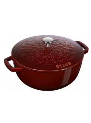 Staub - Cocotte / Bräter La Marmite mit Lilie-Dekor, Ø 24 cm, 40508-675 / 11212487